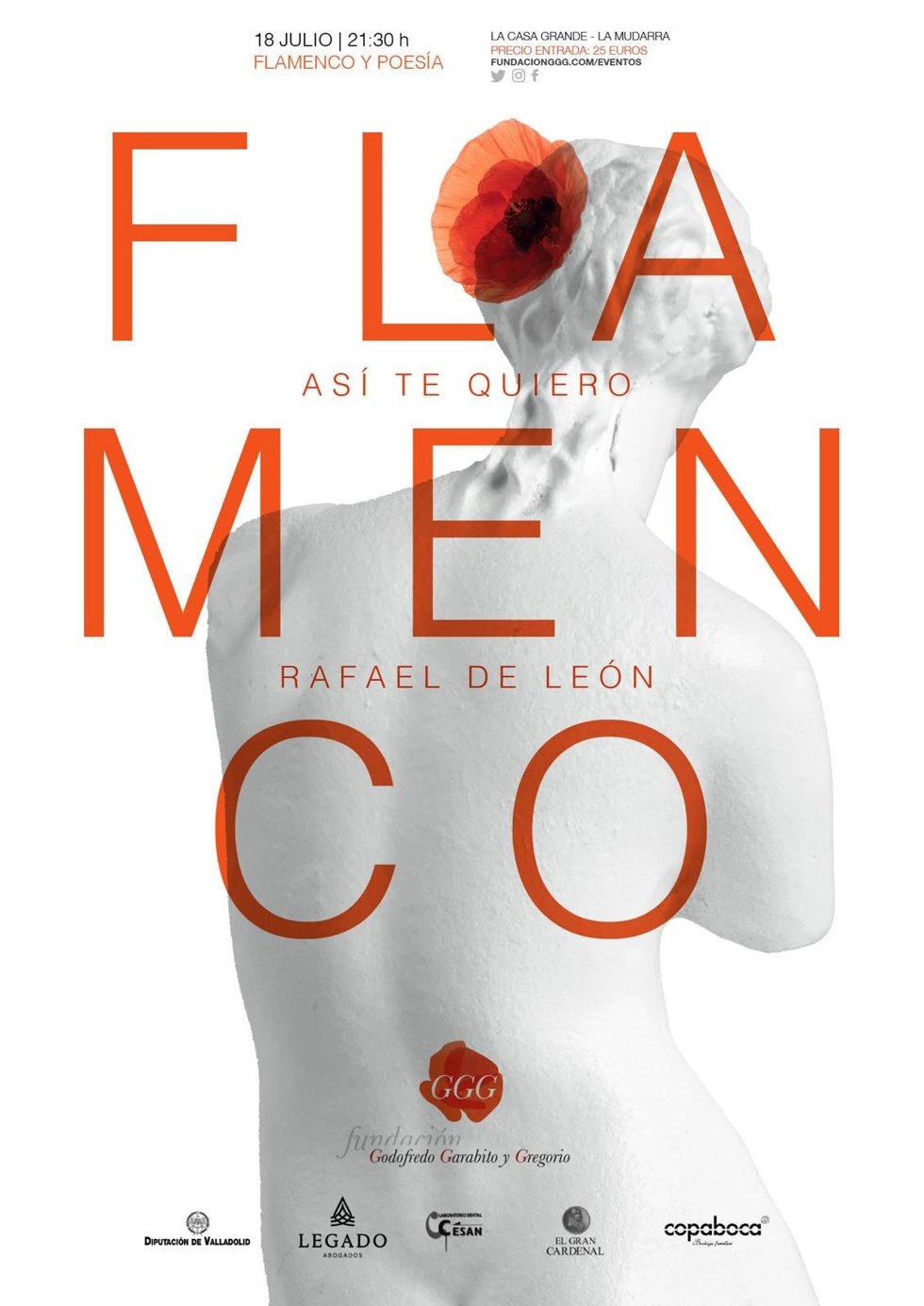 Cartel de "Así Te Quiero", el espectáculo de flamenco en homenaje al al poeta Rafael de León 