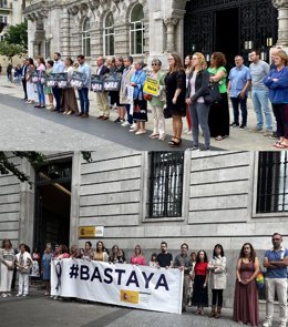 Concentraciones en el Ayuntamiento de Santander y la Delegación del Gobierno