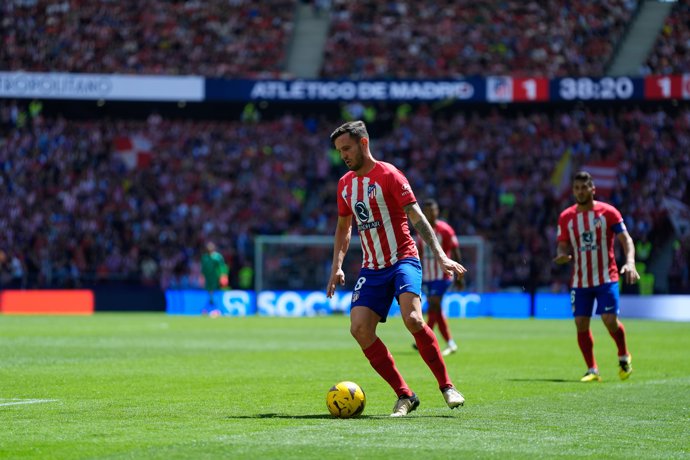 Saúl Ñíguez durante un partido con el Atlético de Madrid