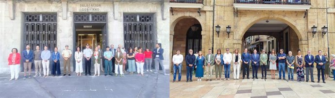 Concentraciones de repulsa por los últimos asesinatos de mujeres a mano de sus parejas en España, frente a la Delegación del Gobierno de Asturias y el Ayuntamiento de Oviedo.