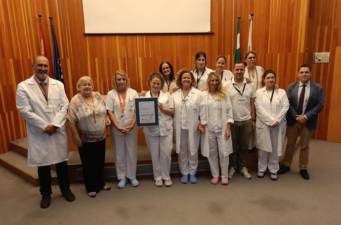 Acto de entrega de la certificación de calidad de nivel 'Óptimo' por parte de la Agencia de Calidad Sanitaria de Andalucía (ACSA).