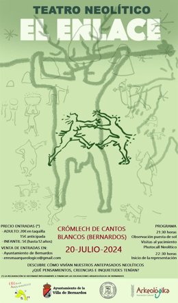 Cartel de la segunda edición del Teatro Neolítico en Bernardos.