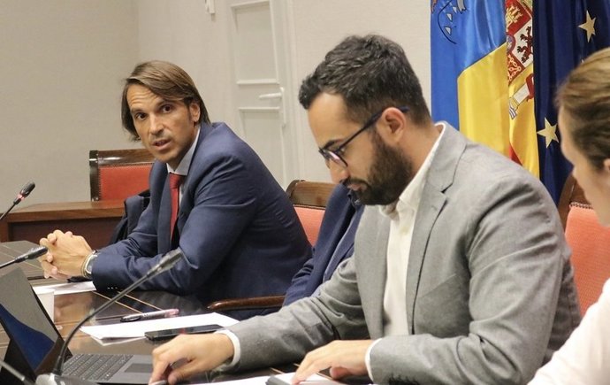 Carlos Sánchez, CEO ded ACJ, en una comparecencia ante la comisión de investigación del Parlamento de Canarias