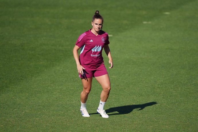 Teresa Abelleira during the training day of the Spain Olympic Women Football Team celebrated at Ciudad del Futbol on July 8, 2024 in Las Rozas, Madrid, Spain.