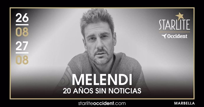 Melendi suma una segunda fecha en Starlite el martes 27 de agosto.