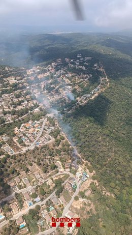 Imagen aérea de la zona afectada