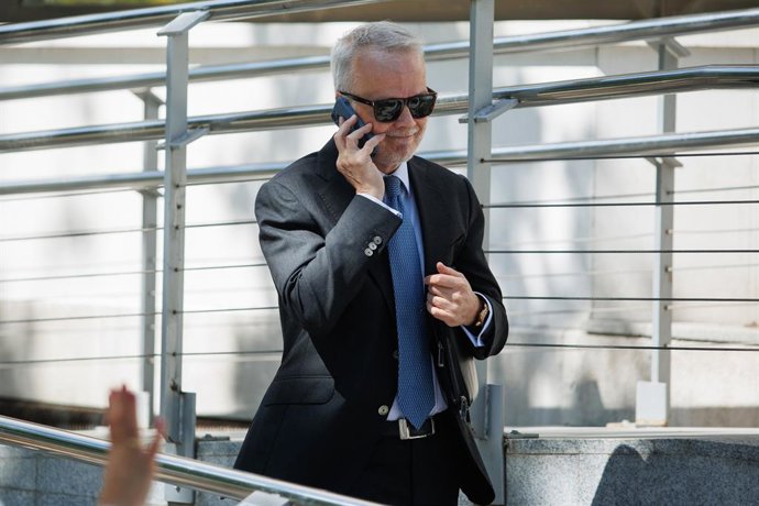 El abogado de Begoña Gómez, Antonio Camacho, a su llegada a los Juzgados de Plaza de Castilla por el caso Begoña, a 15 de julio de 2024, en Madrid (España).