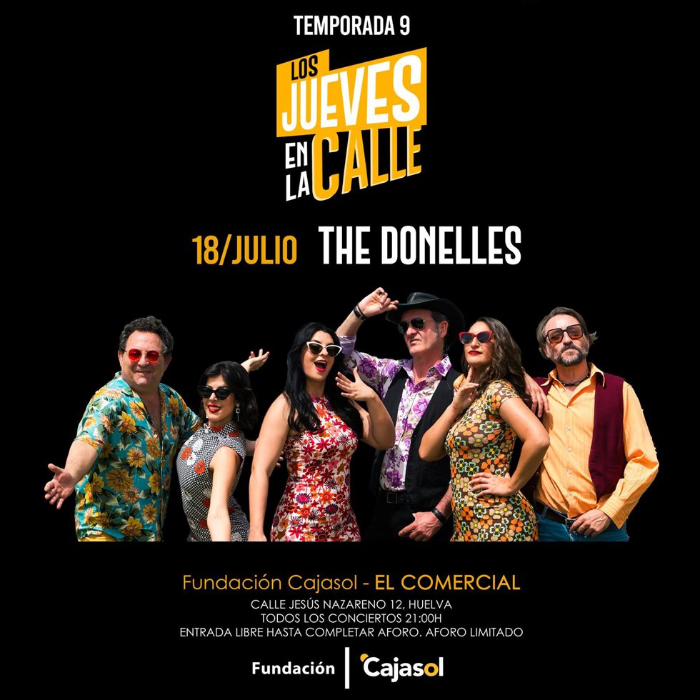 Cartel de The Donelles en Los Jueves en la Calle.