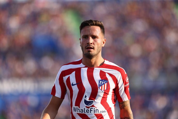 Archivo - Saul Niguez of Atletico de Madrid looks on during the spanish league, La Liga Santander, football match played between Getafe CF and Atletico de Madrid at Coliseum Alfonso Perez stadium on August 15, 2022 in Getafe, Madrid, Spain.