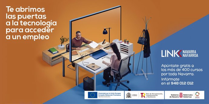 Cartel promocional de los cursos, en castellano.