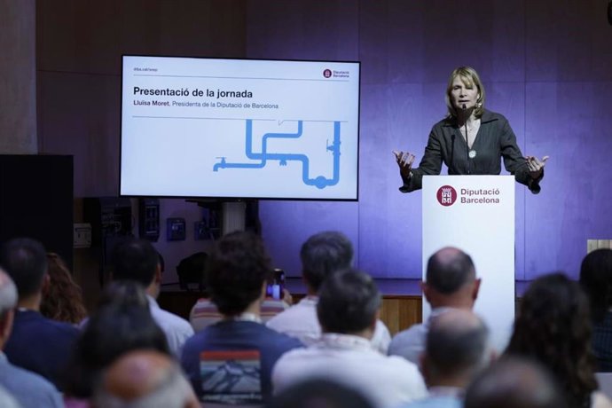 La presidenta de la Diputación de Barcelona, Lluïsa Moret, este martes en la inauguración de la jornada