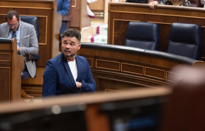 El portavoz de ERC en el Congreso, Gabriel Rufián, a 4 de julio de 2024, en Madrid (España). 