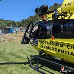 Helicóptero de rescate de la Junta de Castilla y León.