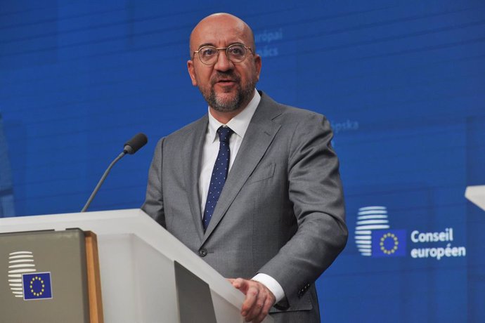 June 27, 2024, Italy: foto IPP/Mario Romano.Bruxelles (B) 28/06/2024 .EUROPEAN COUNCIL.Conferenza Stampa Finale.nella foto Charles Michel, presidente dell' European Council . ed eletta