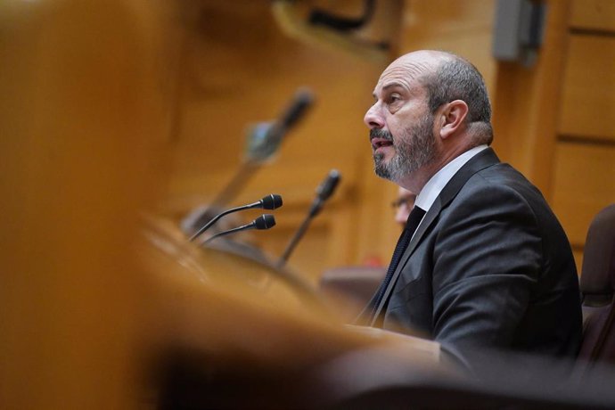 Archivo - El presidente del Senado, Pedro Rollán, durante una sesión de control al Gobierno, en el Senado, a 11 de junio de 2024, en Madrid (España). Se trata de la primera sesión de control al Gobierno tras celebrarse las elecciones europeas del 9J y tra