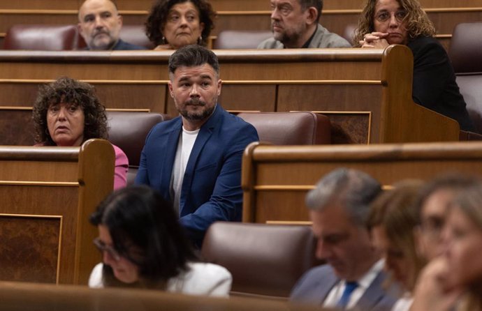 El portavoz de ERC en el Congreso, Gabriel Rufián, a 4 de julio de 2024, en Madrid (España). 