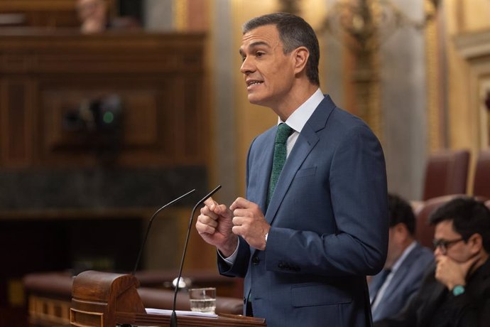 El president del Govern central, Pedro Sánchez, al Congrés