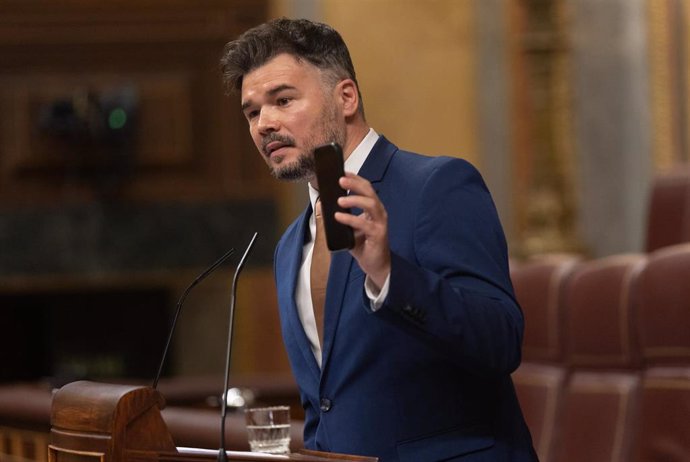 El portavoz de ERC en el Congreso, Gabriel Rufián.