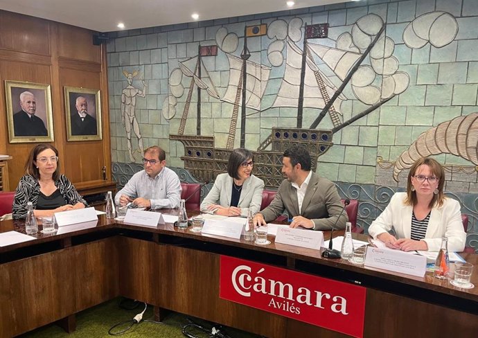 La consejera Nieves Roqueñí durante una jornada sobre sostenibilidad en las pymes en Avilés