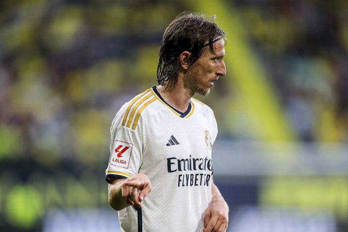 Archivo - Luka Modric of Real Madrid gestures during the Spanish league, La Liga EA Sports, football match played between Villarreal CF and Real Madrid CF at La Ceramica stadium on May 19, 2024, in Valencia, Spain.