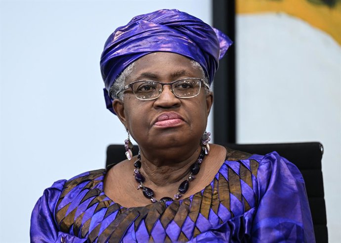 Archivo - FILED - 29 November 2022, Berlin: Ngozi Okonjo-Iweala, Director General of the World Trade Organization (WTO), speaks at a press conference.