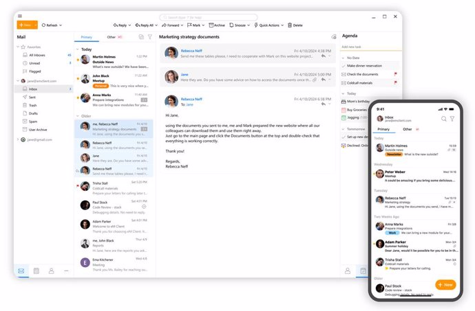 eM Client: the new version of the email app for Windows, Mac, Android and iOS incorporates AI tools