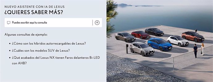 Lexus usa la IA para actualizar su página web