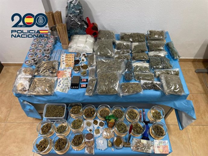 Sustancias incautadas por Policía Nacional en locales cannabicos de Las Palmas de Gran Canaria