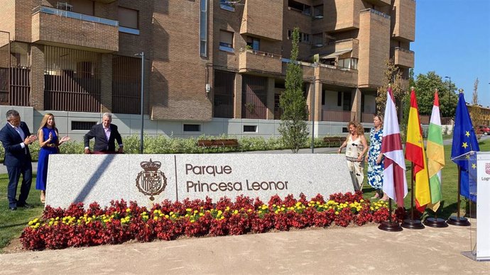 Acto de inauguración del parque Princesa Leonor en Logroño