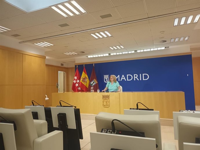 La vicealcaldesa de Madrid, Inma Sanz, en rueda de prensa