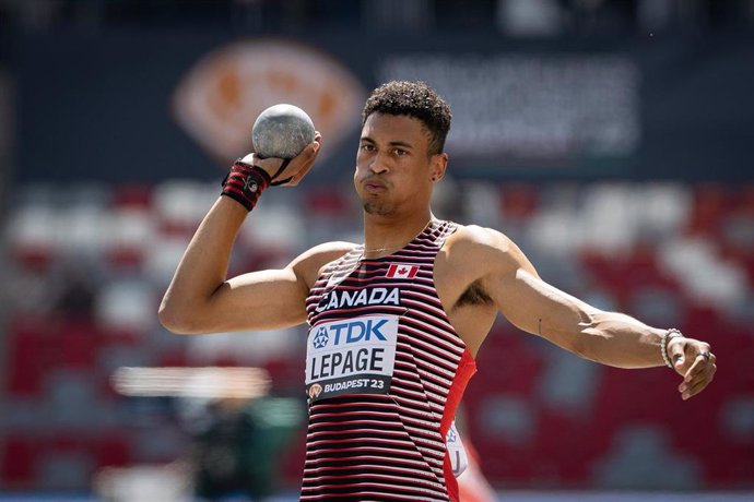 Archivo - Pierce LePage (CAN), Decathlon, Shot Put during the World Athletics Championships 2023 on August 25, 2023 at Nemzeti Atletikai Kozpont in Budapest, Hungary - Photo Ian Stephen / ProSportsImages / DPPI