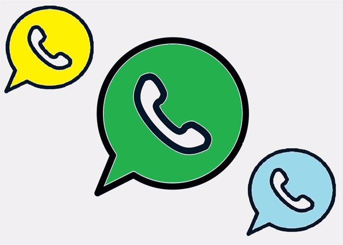 Archivo - Iconos de WhatsApp en varios colores