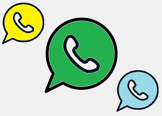 Archivo - Iconos de WhatsApp env arios colores