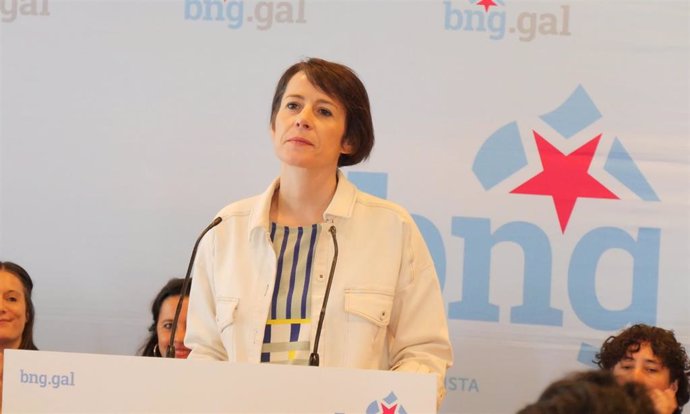 Archivo - La portavoz nacional del BNG, Ana Pontón, interviene ante el Consello Nacional del BNG