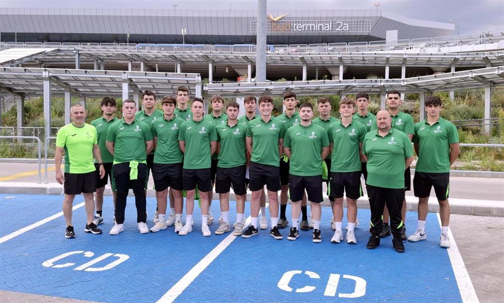 El equipo de balonmano que representa a Castilla y León en los Juegos Europeos Universitarios