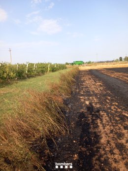 Zona afectada per l'incendi