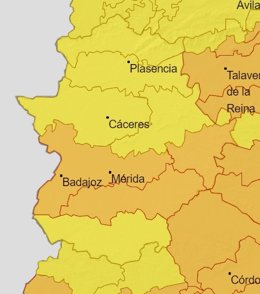 Alertas en Extremadura para el 19 de julio