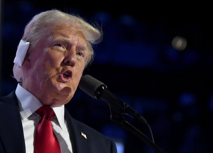 El expresidente de EEUU Donald Trump durante la Convención Nacional Republicana en Milwaukee