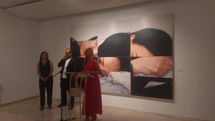Presentación de la exposición 'Encapsulados' de Sandra Gamboa en el Museo Patio Herreriano de Valladolid.
