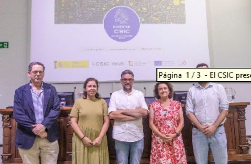 Presentación del programa 'Momentum' en la sede del CSIC en Andalucía.