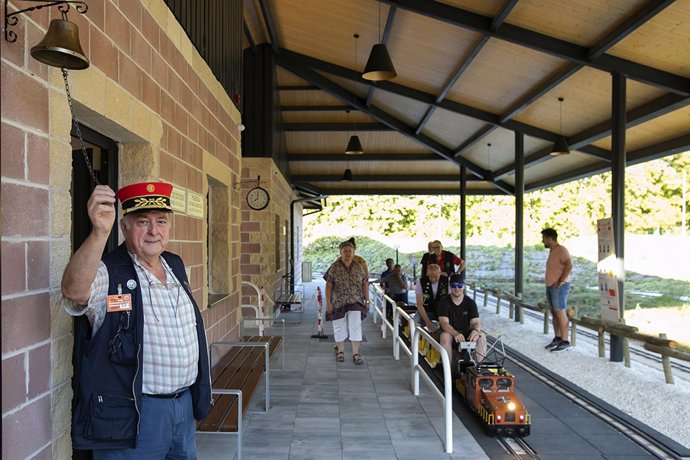 Archivo - Parque del Tren en Pamplona.