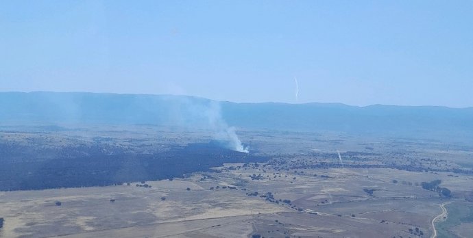 Imagen del incendio en Espirdo.