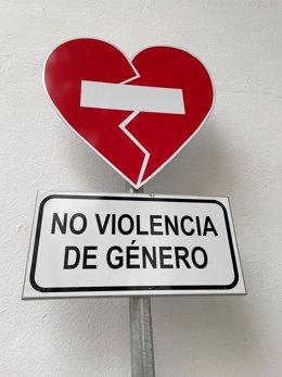 Señal contra la violencia de género.