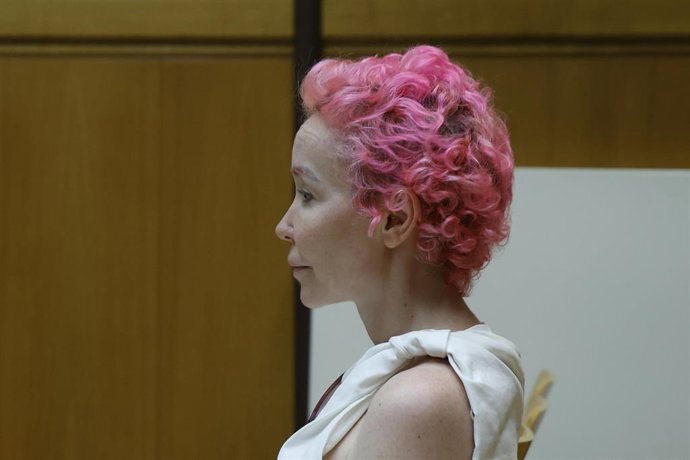 La exmujer del productor televisivo Josep Maria Mainat, Angela Dobrowolski, durante un juicio en la Sección 20 de la Audiencia de Barcelona, a 15 de julio de 2024, en Barcelona, Catalunya (España)