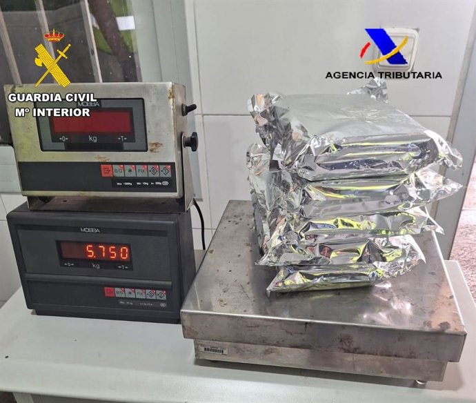 Droga intervenida en un dispositivo de la Guardia Civil en Melilla.