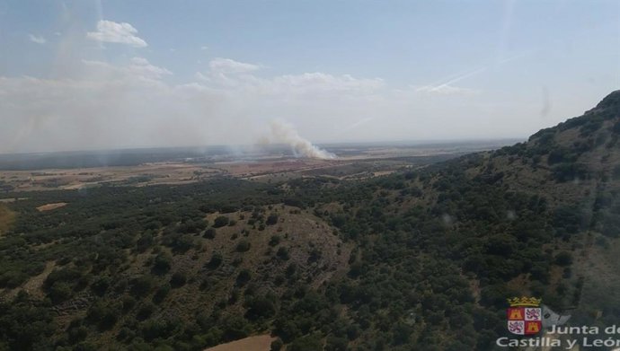 Incendio de Los Rábanos (Soria) tras ser controlado por los medios del Infocal