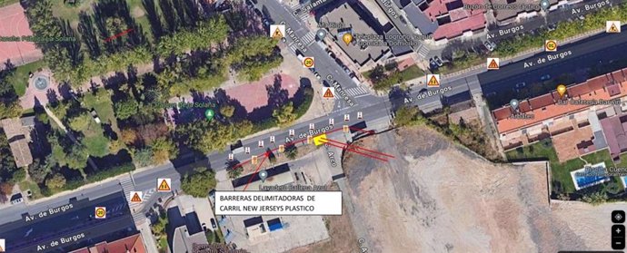 Un tramo de Avenida de Burgos sufrirá un estrechamiento de la calzada del 22 al 30 de julio por obras