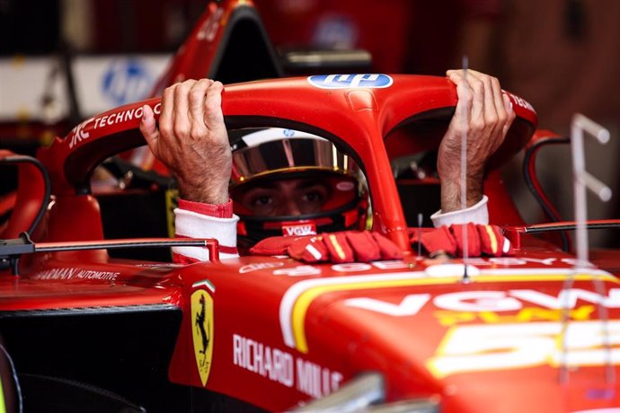 Carlos Sainz en su Ferrari