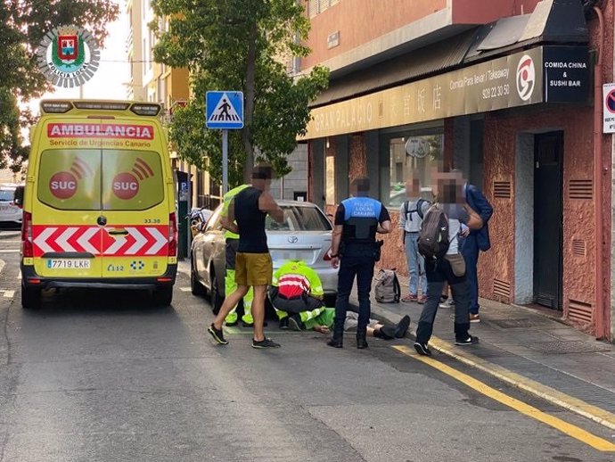 Un varón de 80 años resulta herido en la cabeza al sufrir una caída en Las Palmas de Gran Canaria