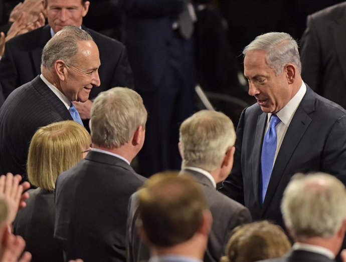 Archivo - Netanyahu en 2015 ante el Congreso de EEUU